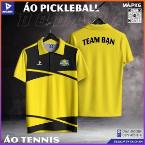 áo tennis pickleball thiết kế đẹp màu vàng