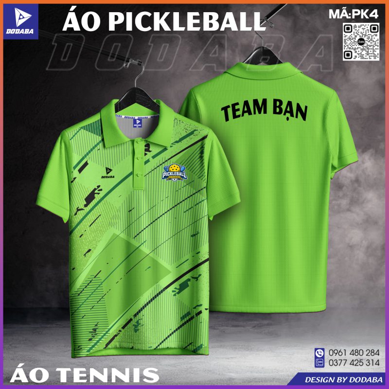 áo thiết kế pickleball xanh chuối