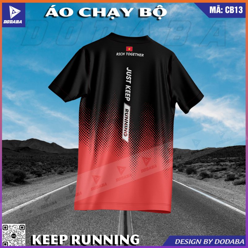 áo thiết kế chạy bộ đẹp màu cam