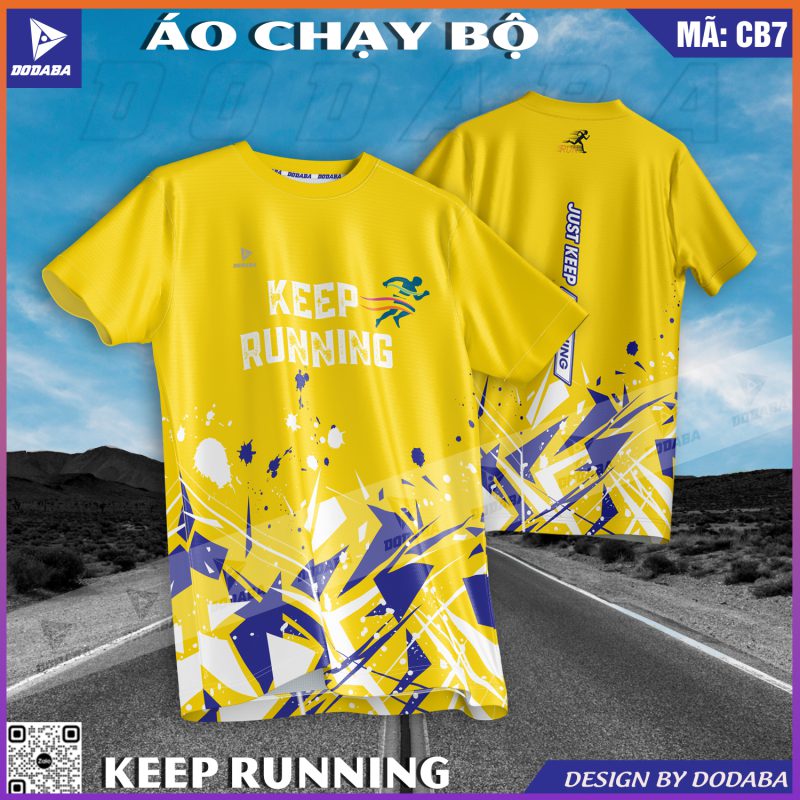 áo chạy bộ thiết kế màu vàng 