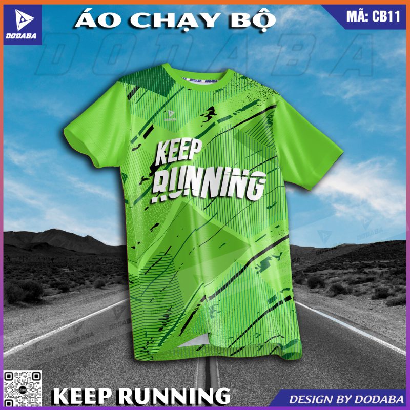 áo chạy bộ thiết kế màu xanh chuối đẹp
