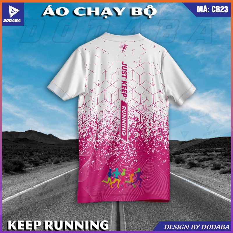 mẫu áo chạy runer thiết kế màu hồng
