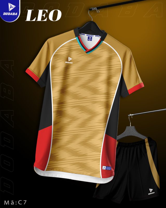 đồ đá banh thiết kế đẹp leo màu vàng đồng2