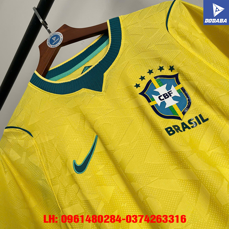 áo bóng đá brasil 2026 màu vàng