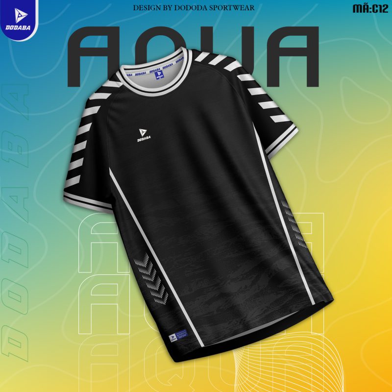 đồ đá banh thiết kế aqua đen4