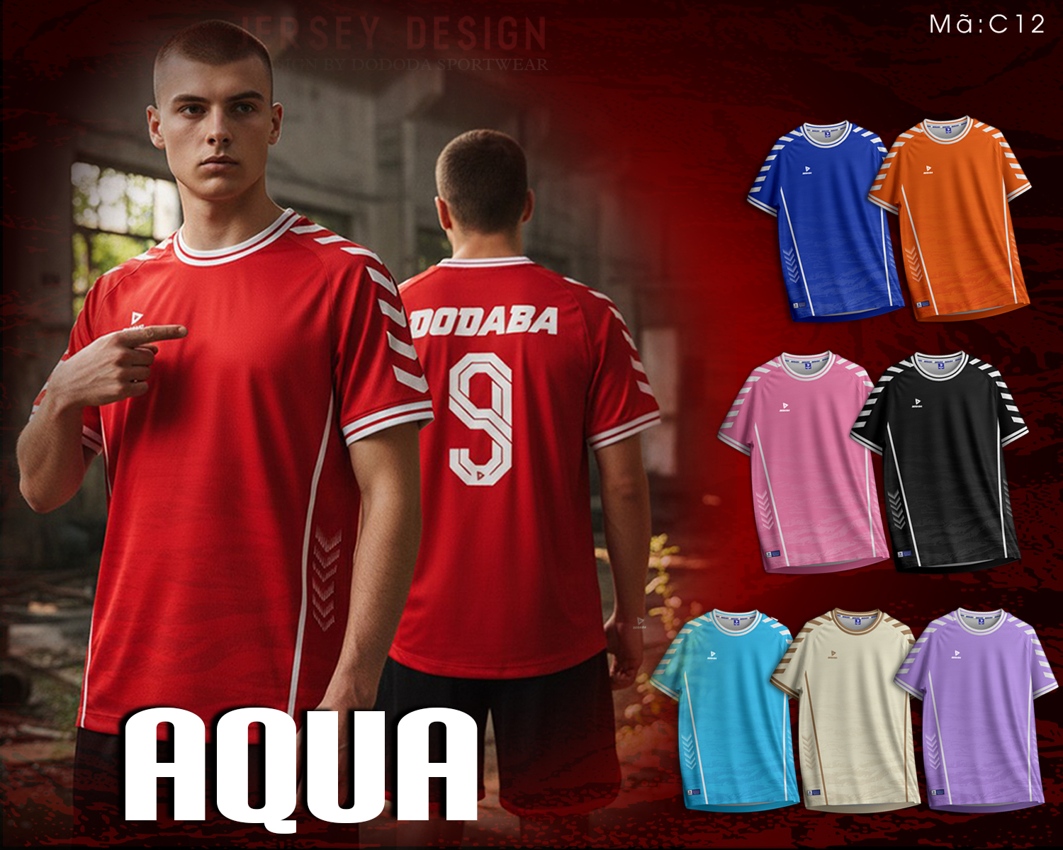 áo bóng đá thiết kế aqua