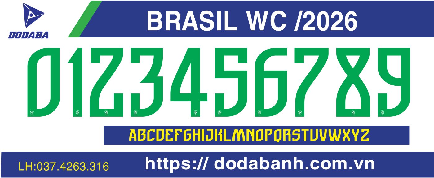 font số brasil world cup 2026 siêu đẹp