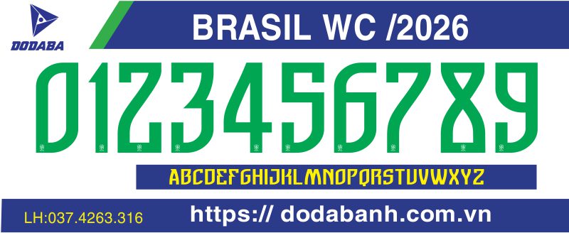 font số brasil world cup 2026 siêu đẹp