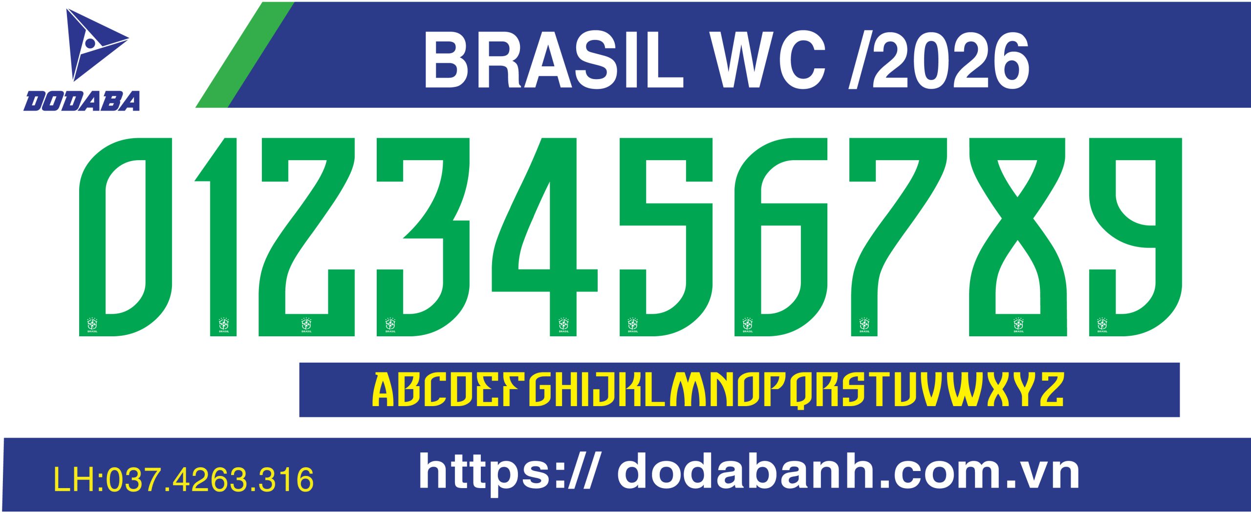 font số brasil world cup 2026 siêu đẹp