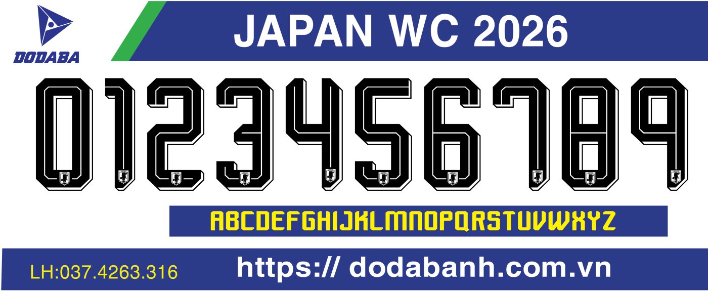 font số tuyển nhật world 2026 đep