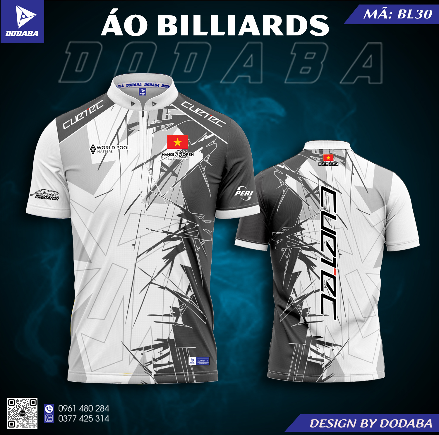 áo thiết kế billiards bl30 đẹp