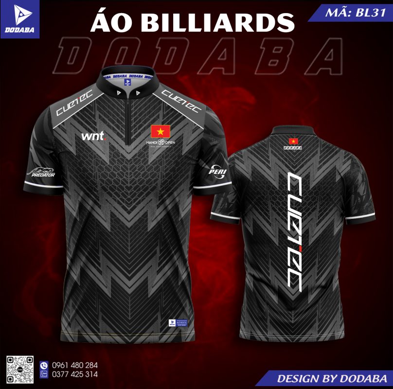 áo thiết kế billiards bl31 đẹp