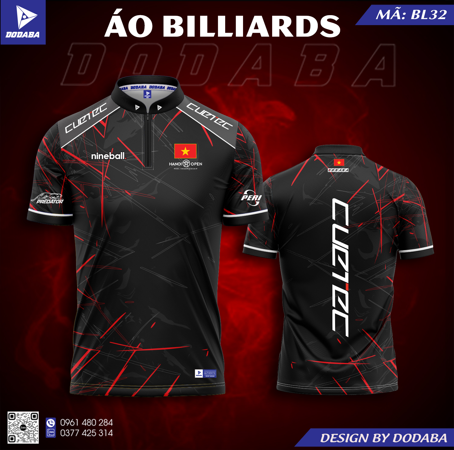 áo thiết kế billiards bl32 đẹp