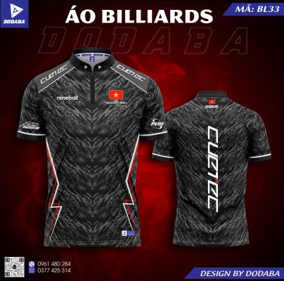 áo thiết kế billiards bl33 đẹp