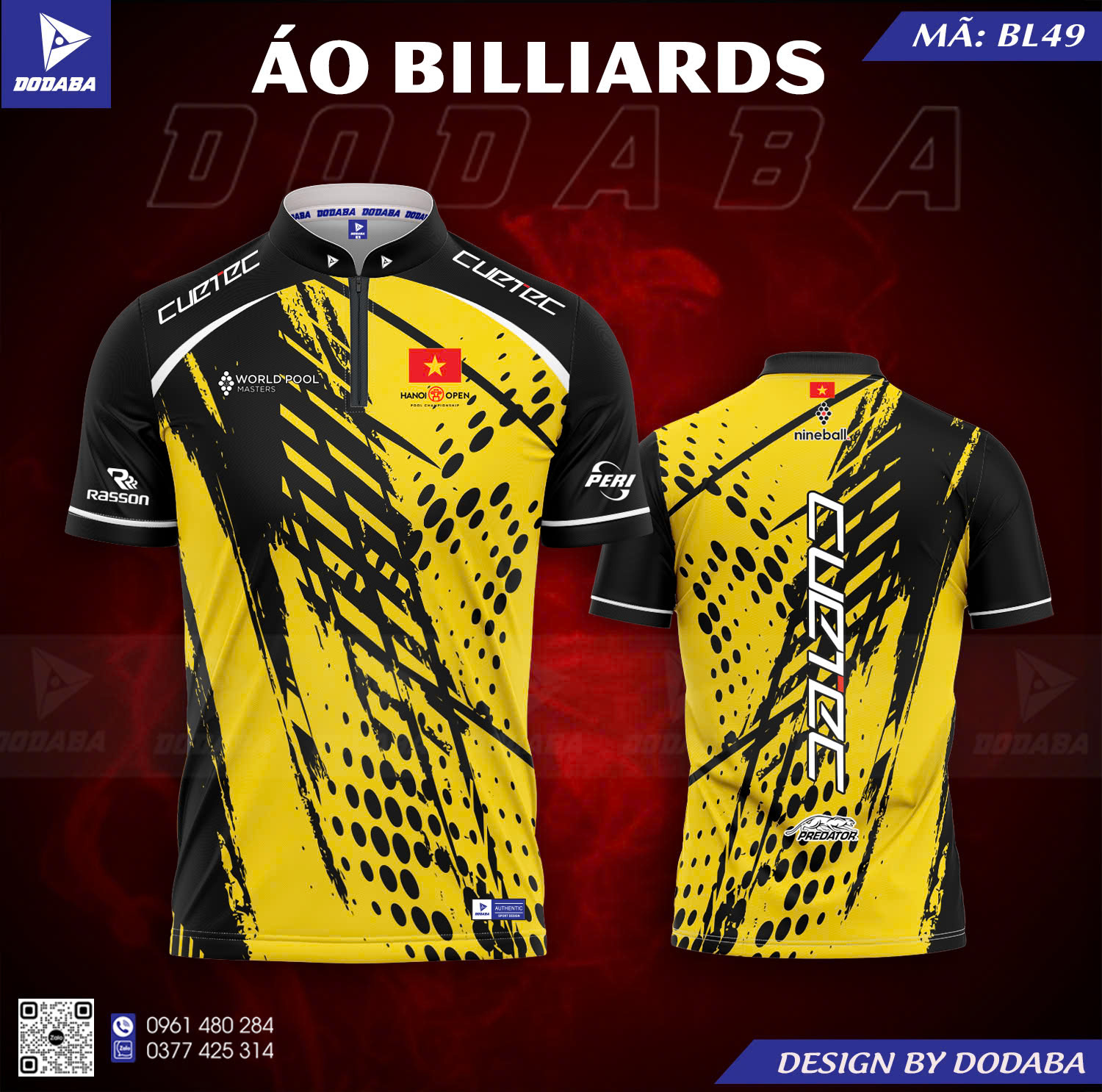 áo thiết kế billiards bl49