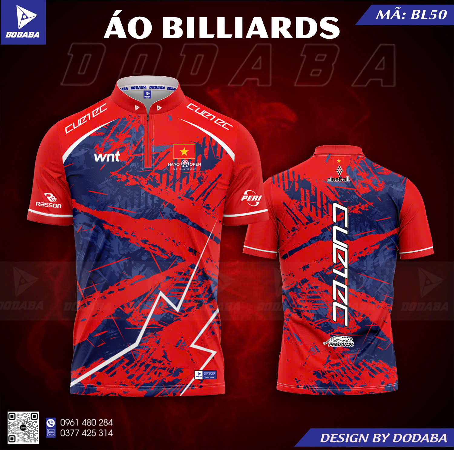 áo thiết kế billiards bl50