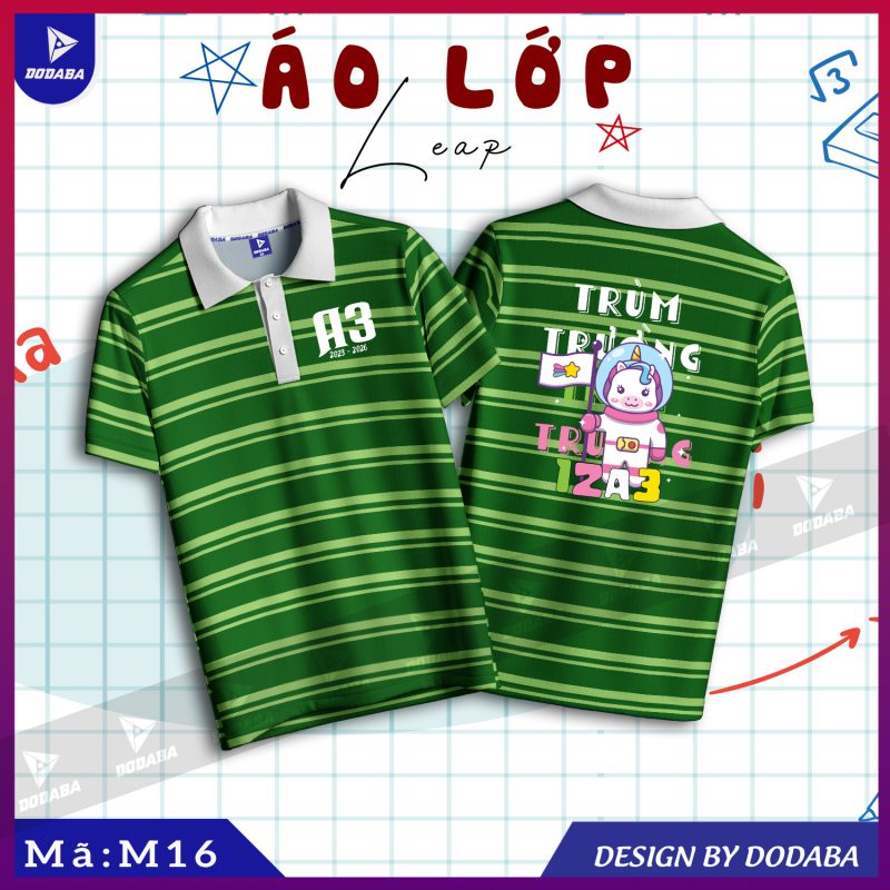 áo lớp thiết kế J màu xanh lục
