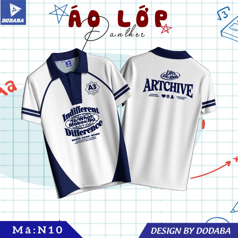áo lớp thiết kế N trắng