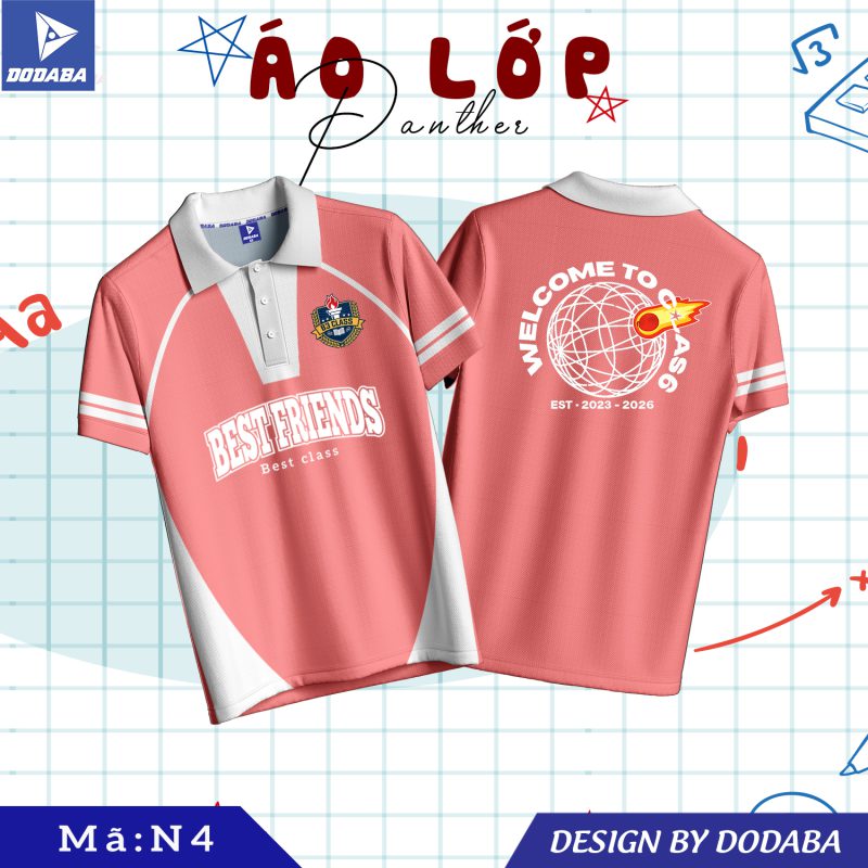 áo lớp thiết kế N hồng