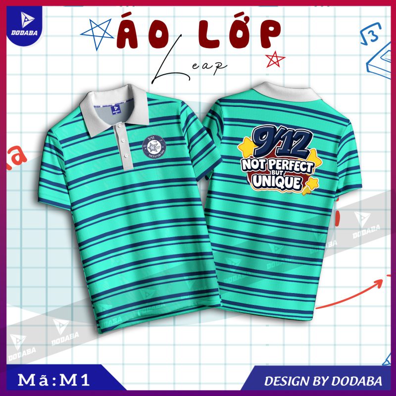 áo lớp thiết kế J xanh ngọc nhạt