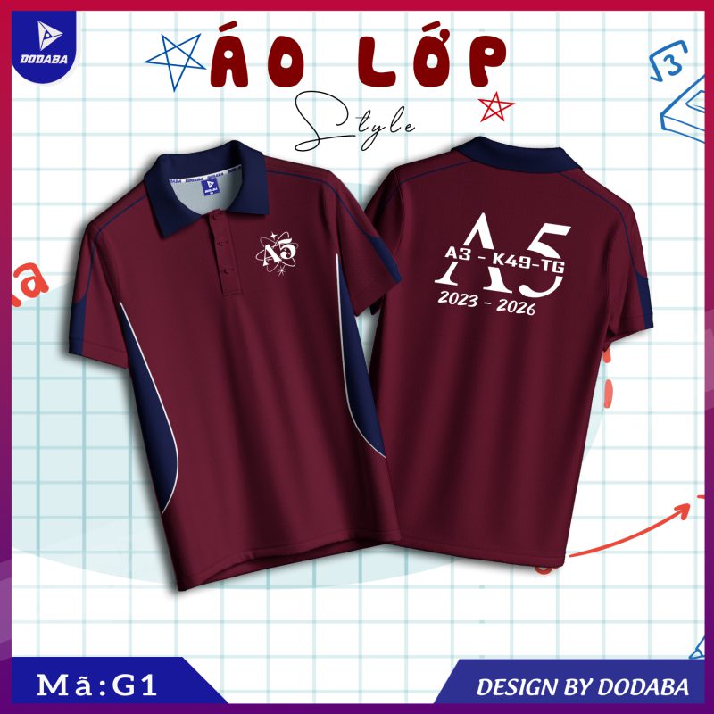 áo lớp thiết kế G đỏ đô 