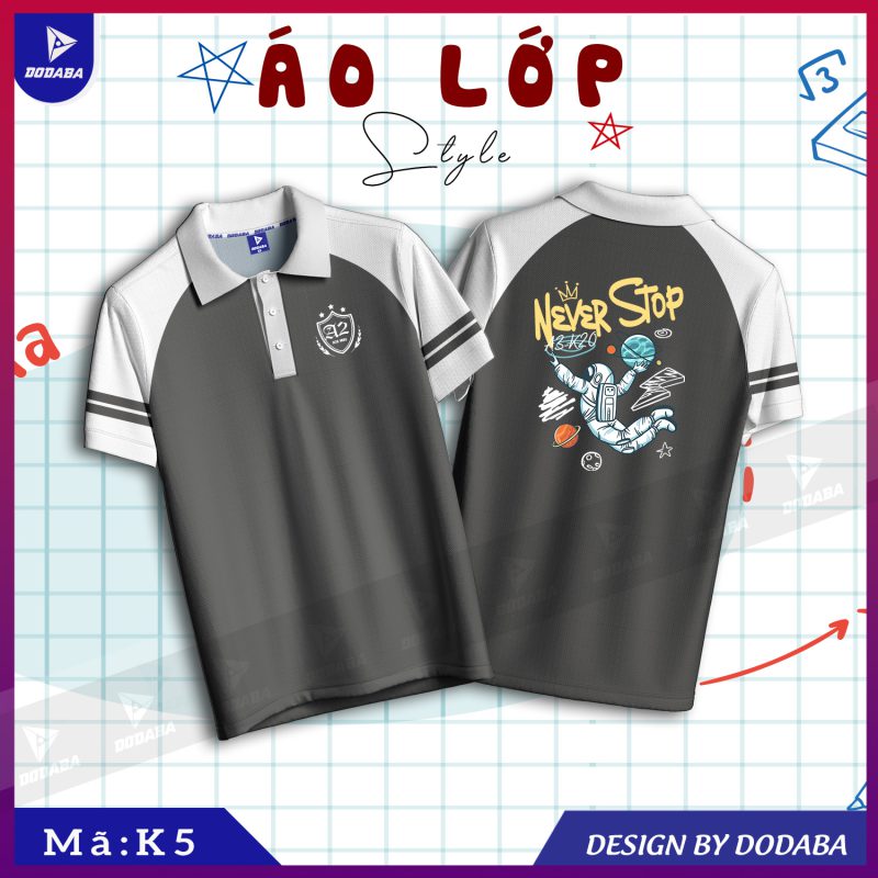 áo lớp thiết kế K xám