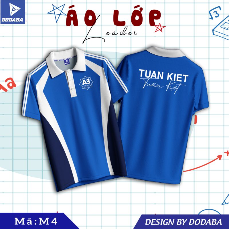 áo lớp thiết kế M xanh dương
