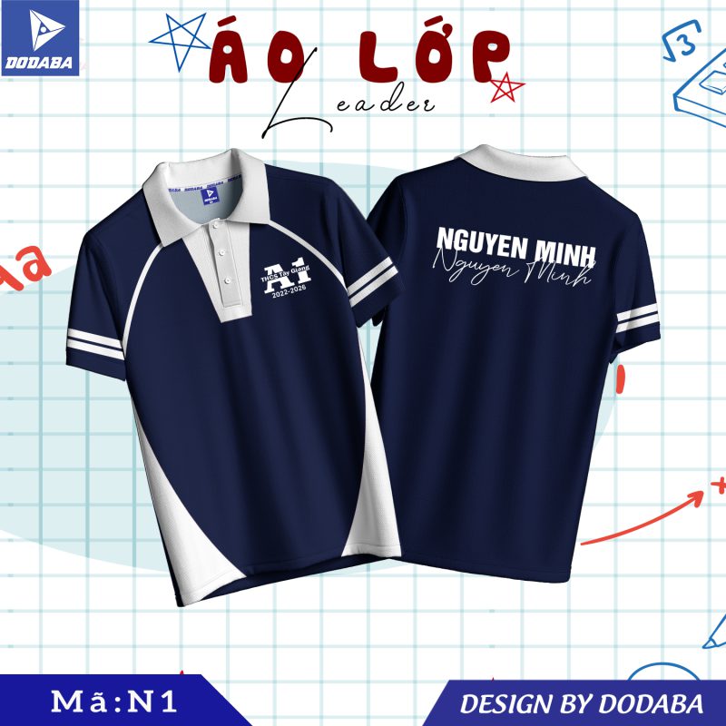 áo lớp thiết kế N xanh đậm