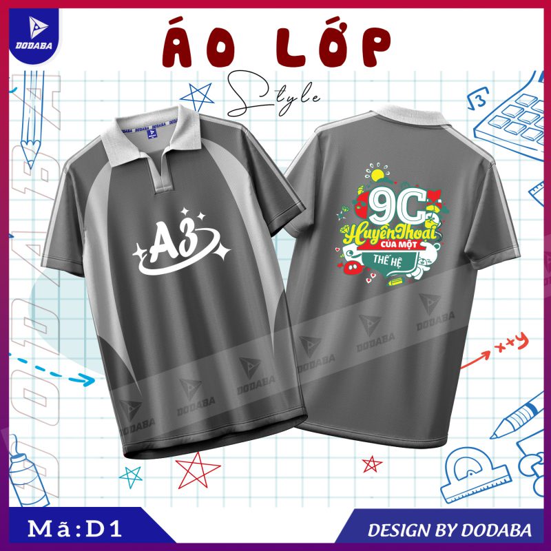 áo lớp thiết kế d1 xám