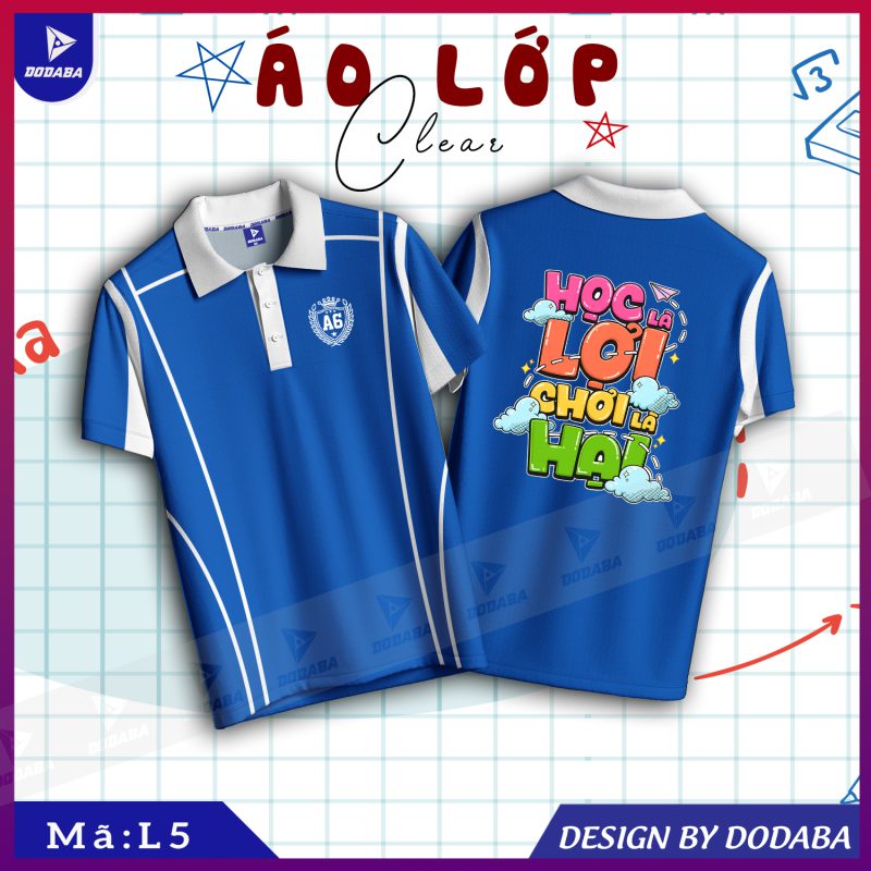 áo lớp thiết kế L xanh đậm
