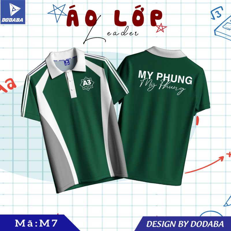 áo lớp thiết kế M xanh lá