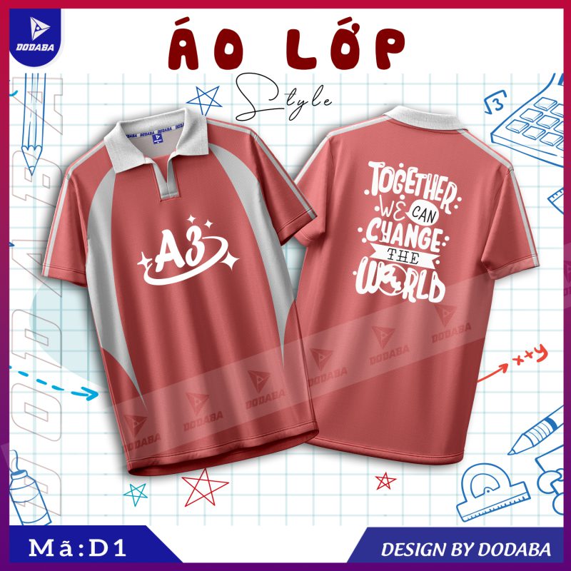áo lớp thiết kế d1 hồng