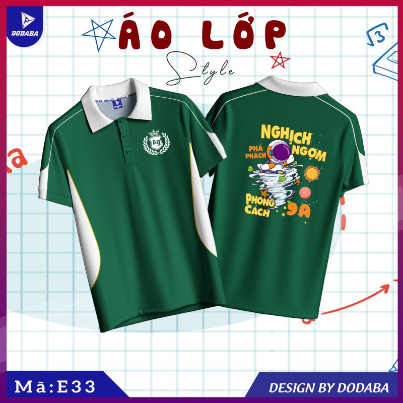 áo lớp thiết kế G xanh lục