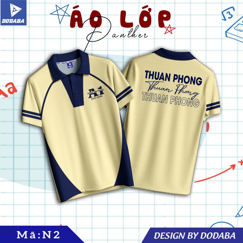 áo lớp thiết kế N vàng nhạt