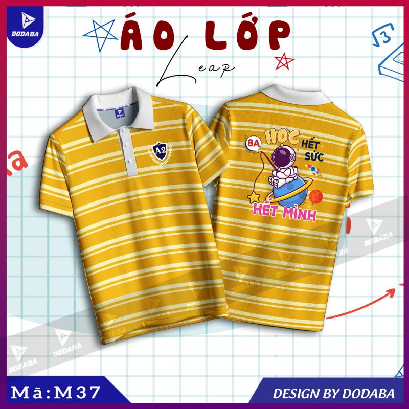 áo lớp thiết kế J vàng 
