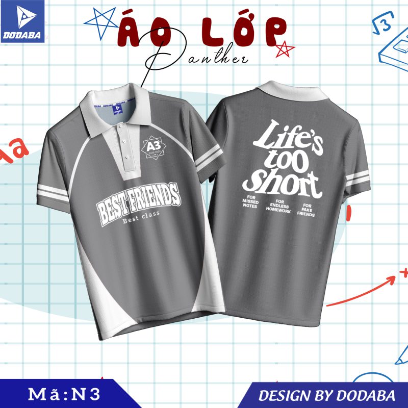 áo lớp thiết kế N xám