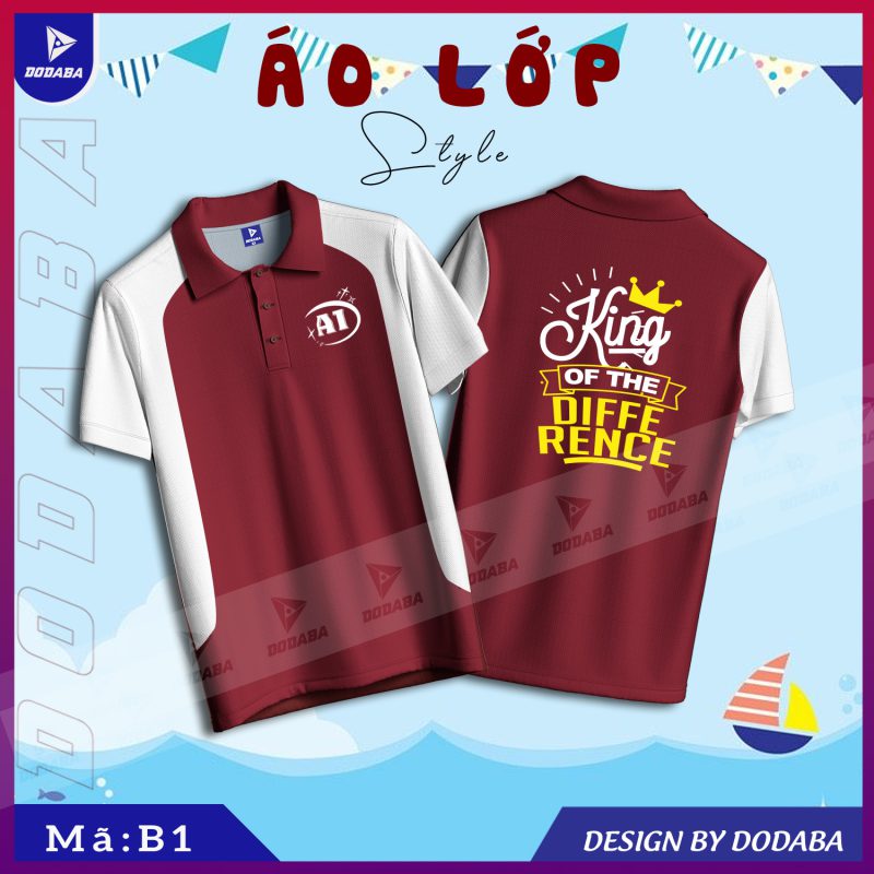 ÁO LỚP THIẾT KẾ B1 màu đỏ đô