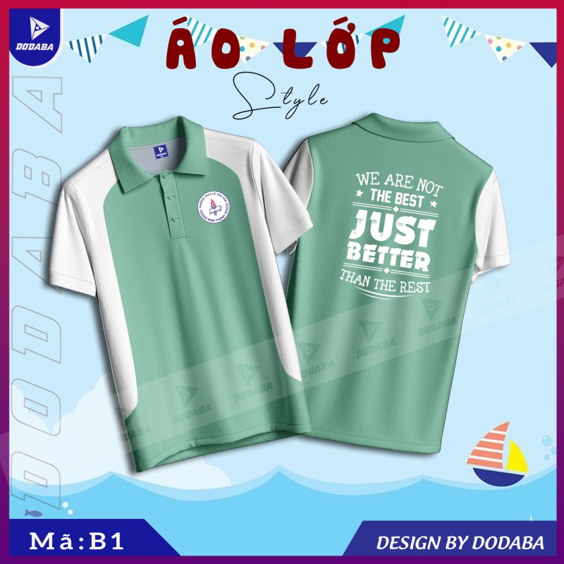 ÁO LỚP THIẾT KẾ B1 màu xanh mint