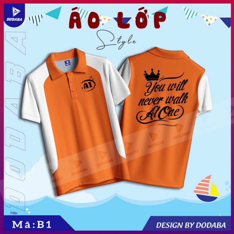 ÁO LỚP THIẾT KẾ B1 màu cam