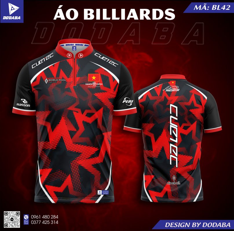 áo thiết kế billiards BL42 đẹp