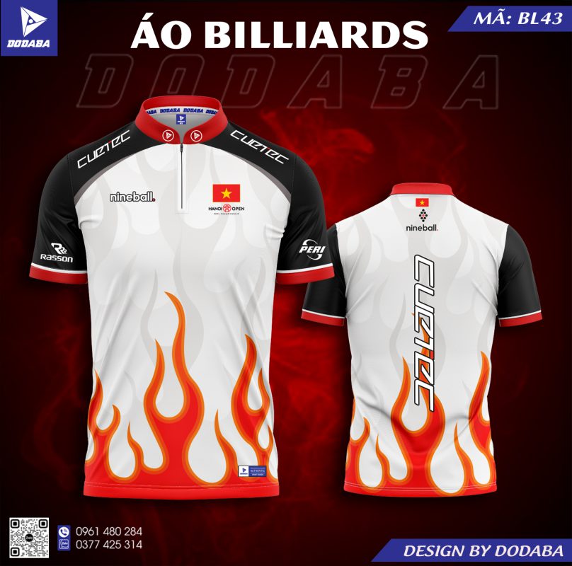 áo thiết kế billiards BL43 đẹp