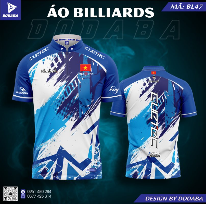 áo thiết kế billiards BL47 đẹp