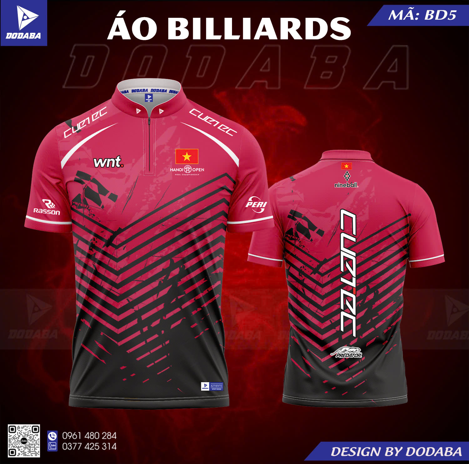 áo thiết kế billiards đẹp