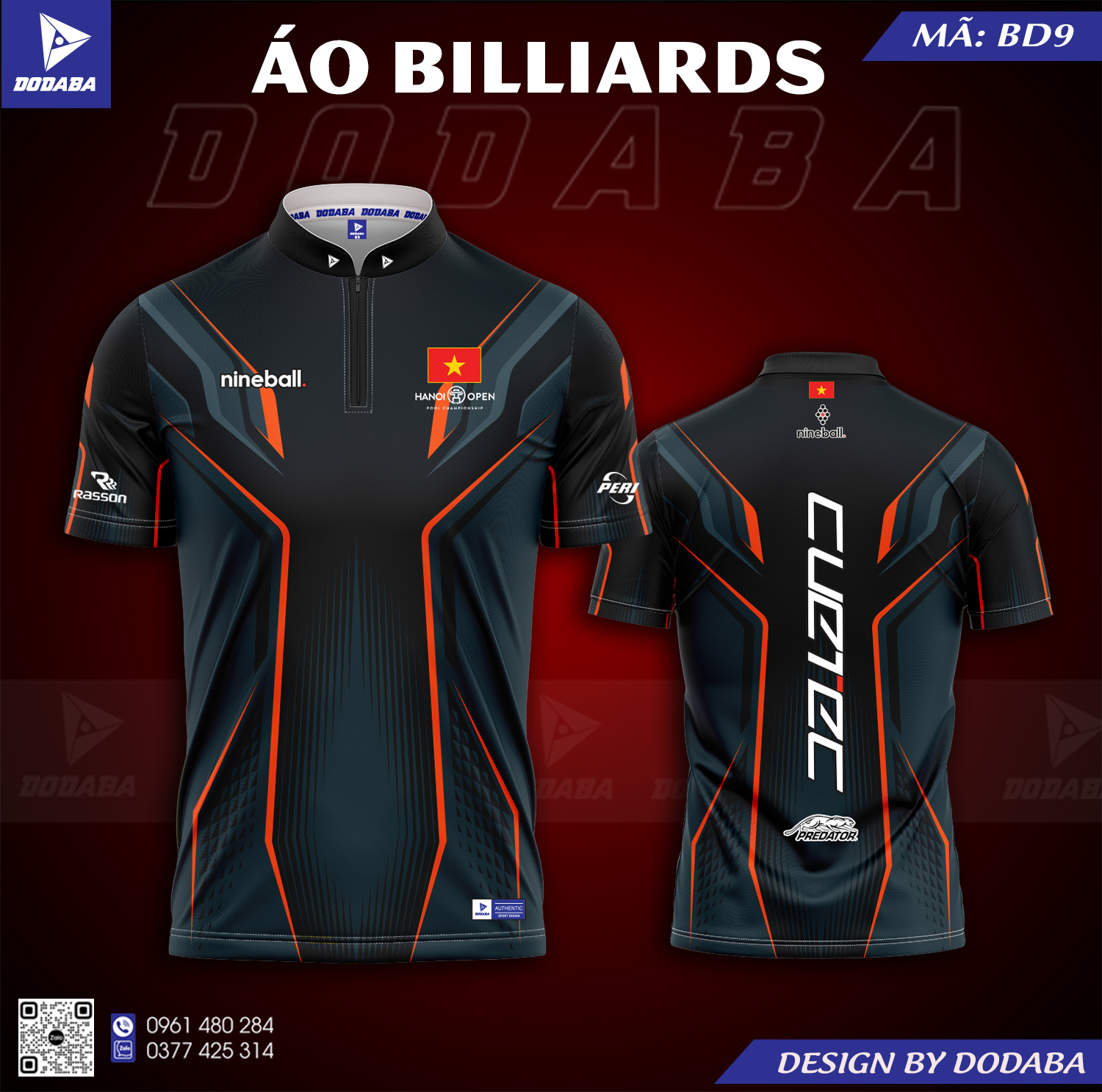 áo bida (billiard) đẹp bd9