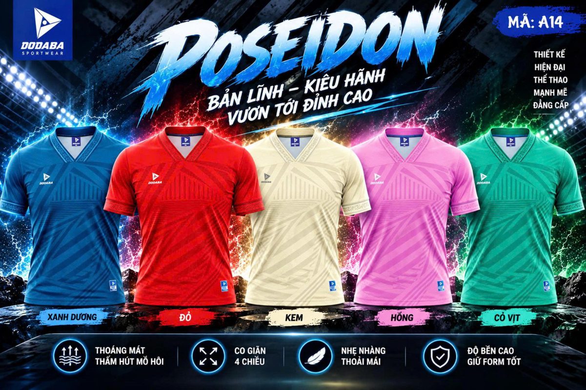 áo thiết kế bóng đá poseidon đẹp