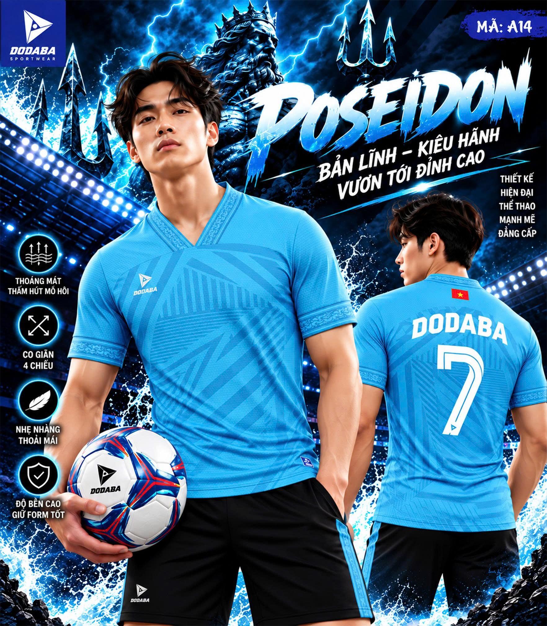 áo thiết kế poseidon màu xanh 3 áo thiết kế poseidon màu xanh