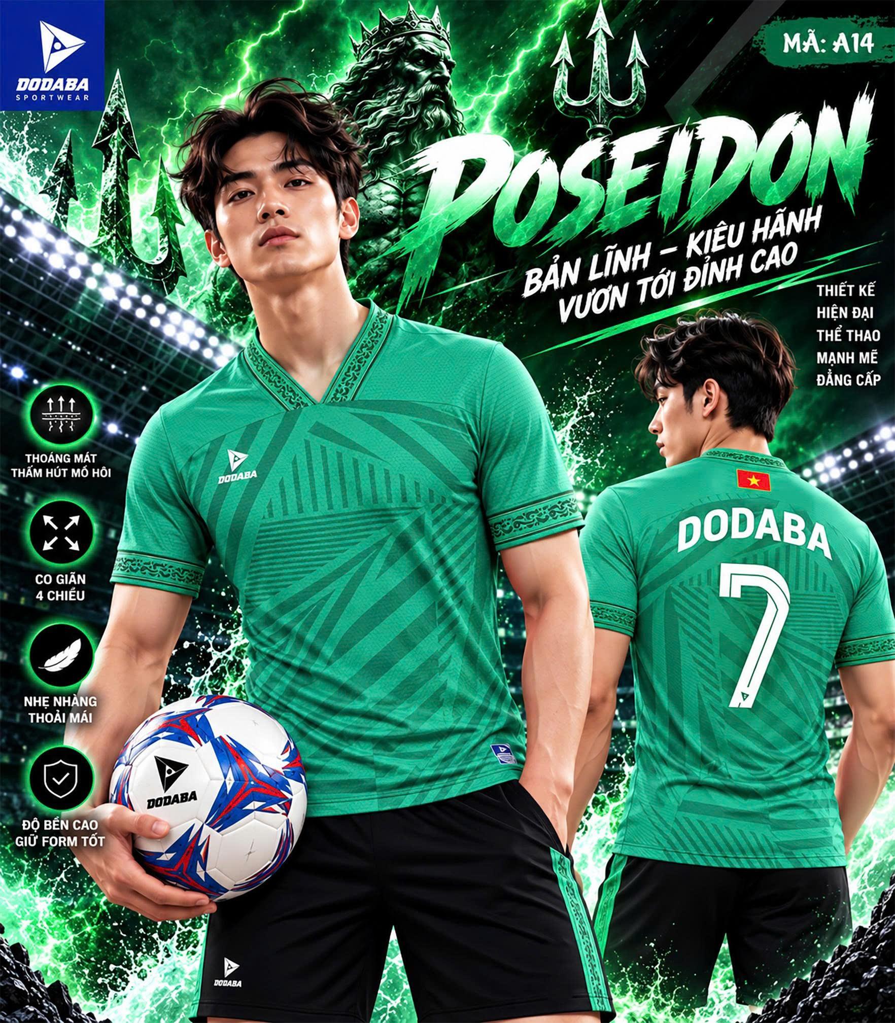 áo thiết kế poseidon màu xanh lá 3434 áo thiết kế poseidon màu xanh lá