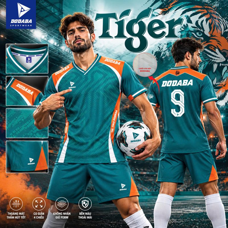áo thiết kế Tiger màu xanh lá cây