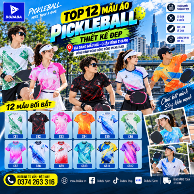 áo pickleball thiết kế đẹp