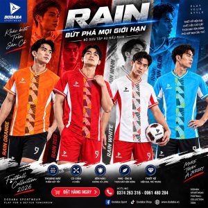 áo bóng đá thiết kế mẫu RAIN